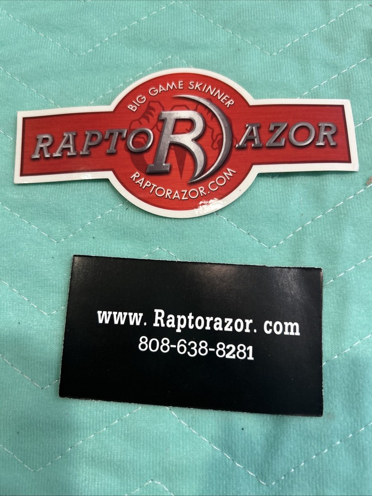 Raptorazor Aluminum Big Game Skinner Game Processing Knife (silver) NeW READ