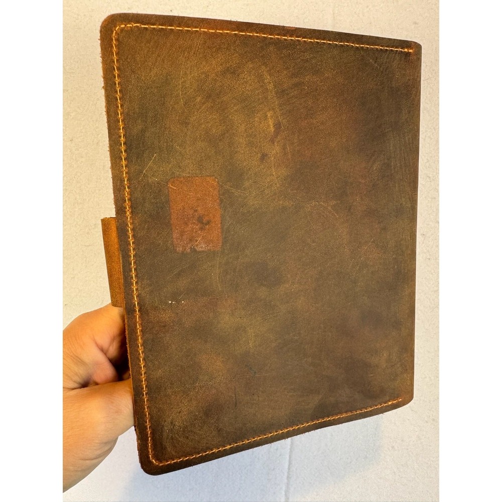 Leather Memo Notepad Organizer Scratch Pad Holder 9" x 7"