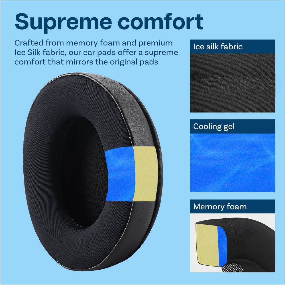 Replacement Ear Pads for HyperX Cloud Stinger / II / Alpha - Cooling Gel Black