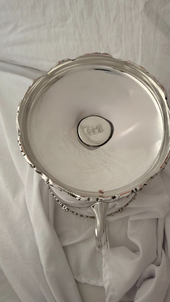 Antique Victorian E.G. Webster & Son Silverplate Banquet Pitcher 11” Grapevine