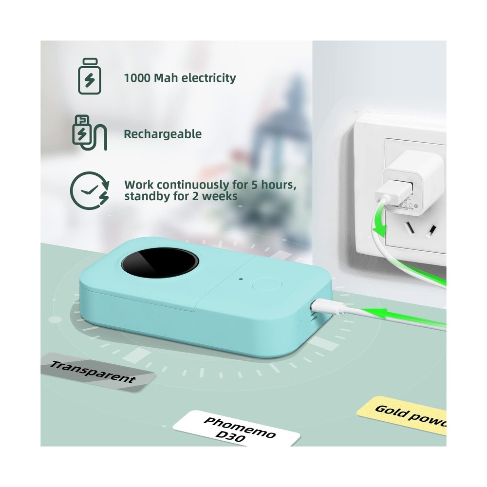 Phomemo Label Maker Machine with Tape, D30 Mini Bluetooth Label... FAST USA SHIP