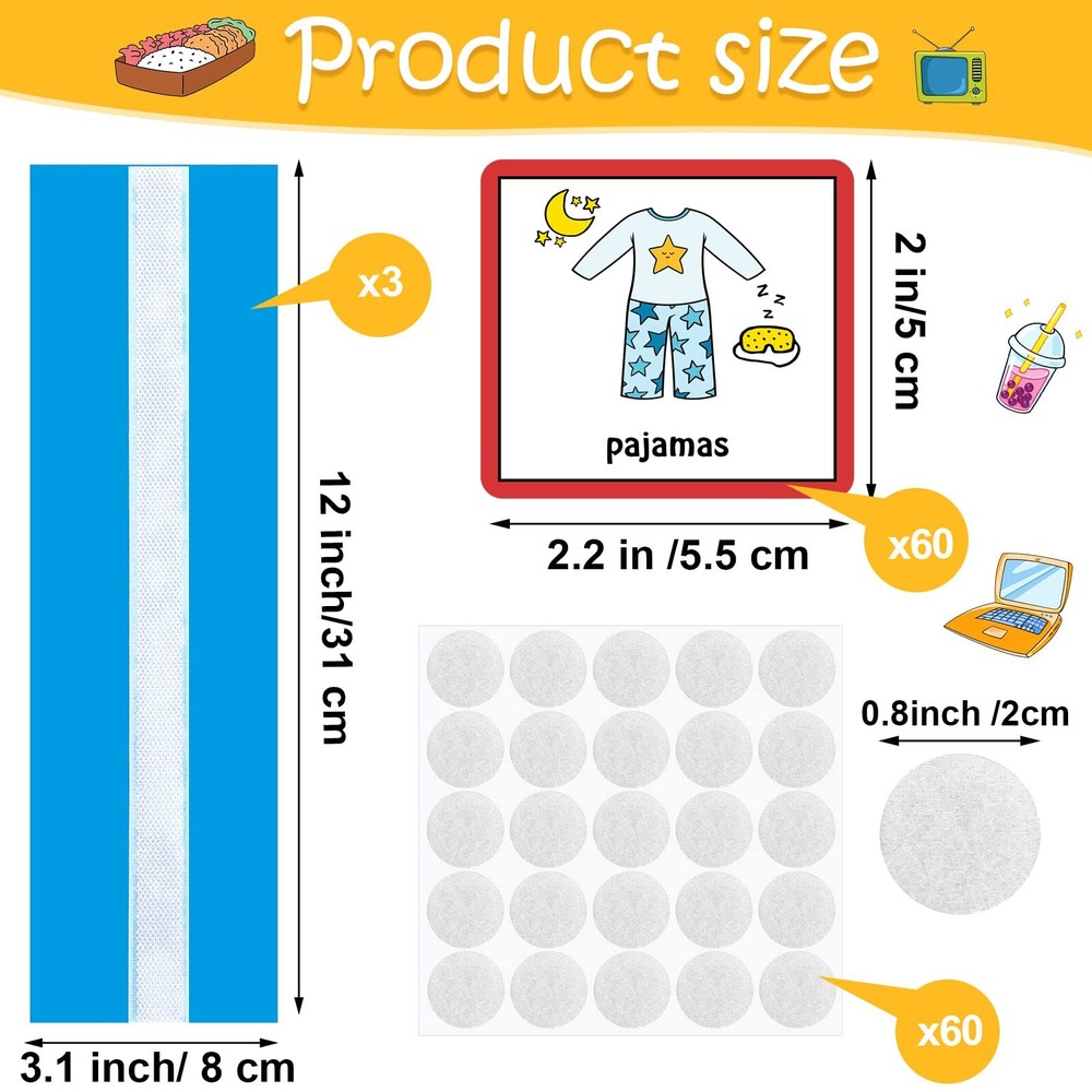Visual Schedule for Kids with Autism Toddler Daily Routine Chart Schedule Boa...