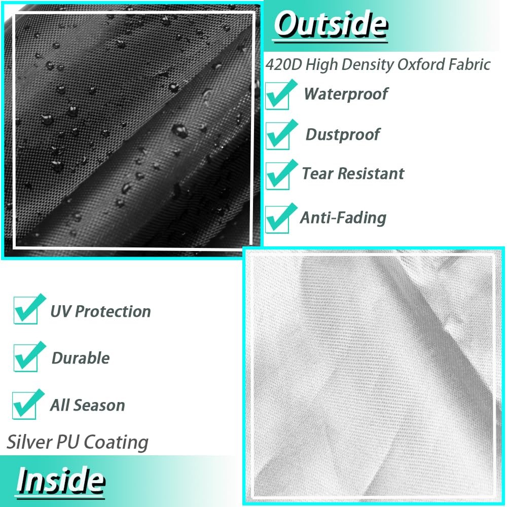 55 Gallon Drum Cover - Stretchable Adjustable Drum Cover with Drawstring, Oxf...