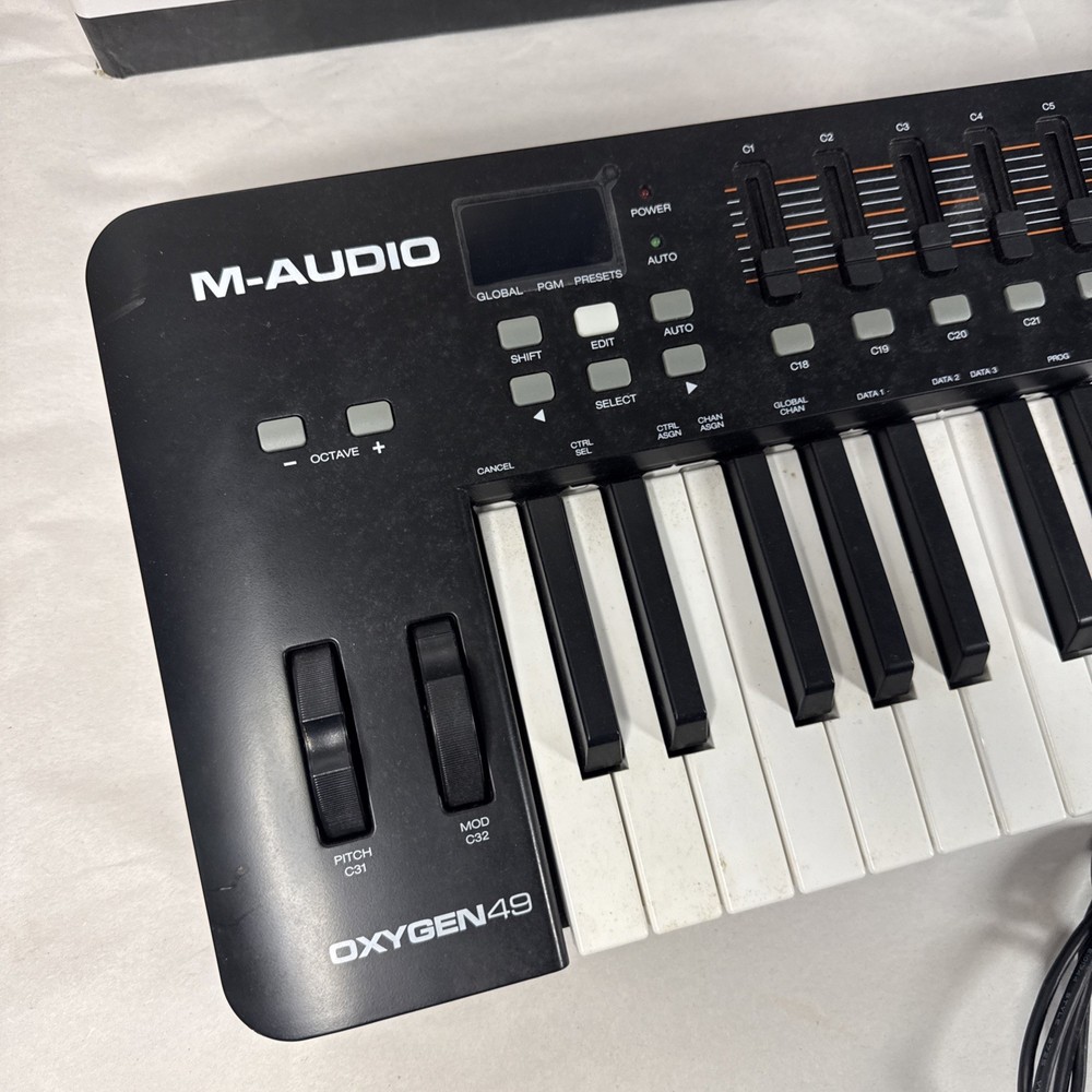 M-Audio Oxygen49 MIDI Keyboard Controller w/ USB Cable Tested Working