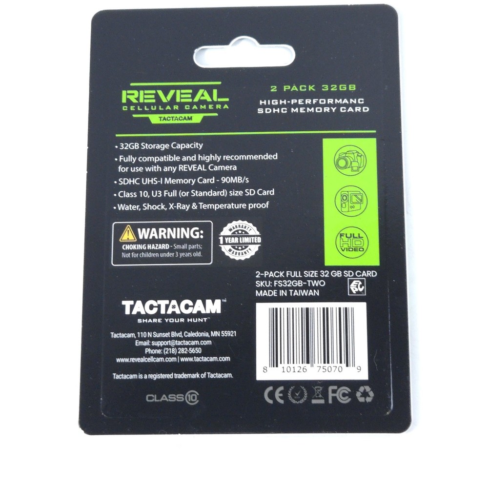 NEW Reveal Cellular Camera High Performance SDHC Memory Card 32GB 2 Pack