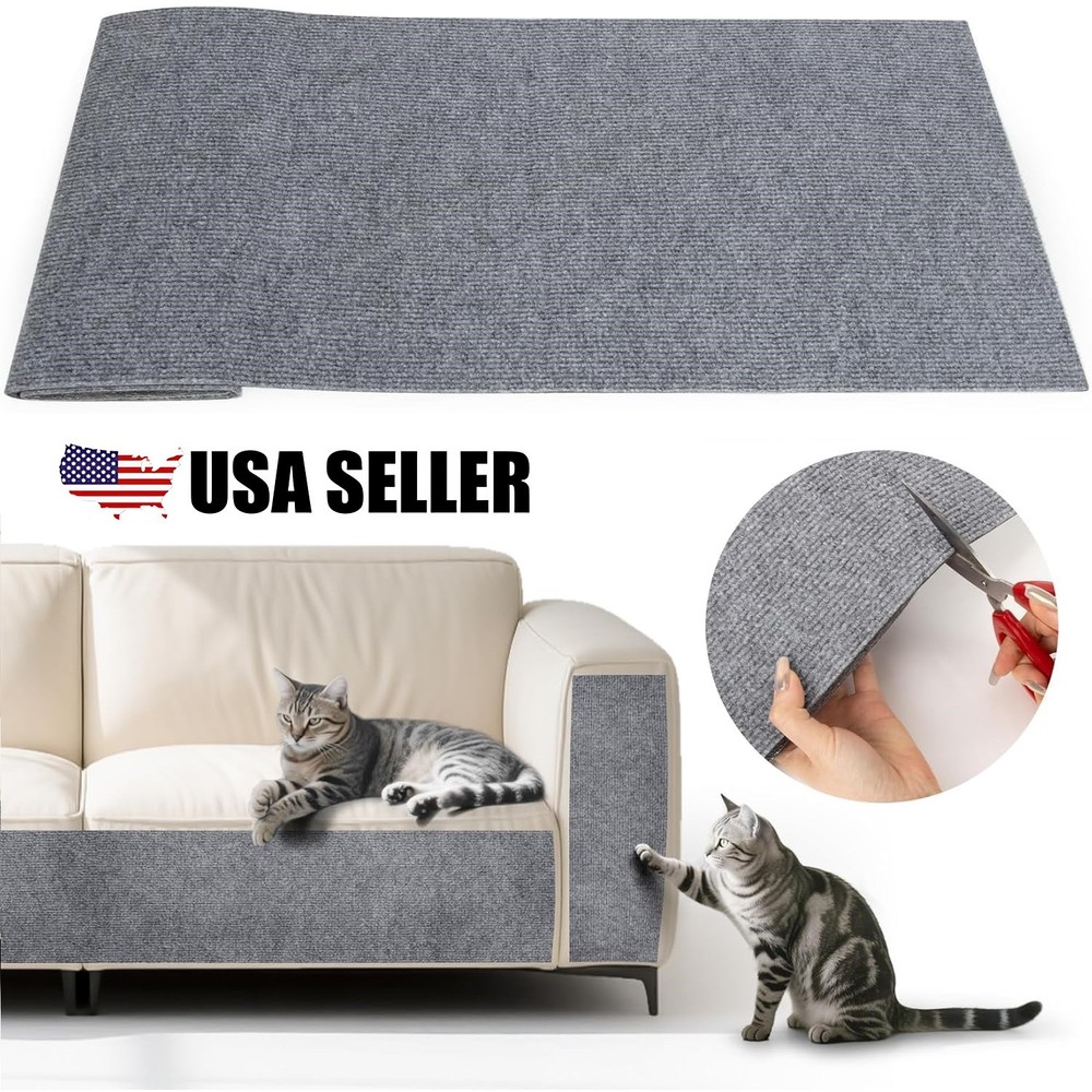 DIY Climbing Cat Scratcher Trimmable Self-Adhesive Scratch Mat Sofa Protector US