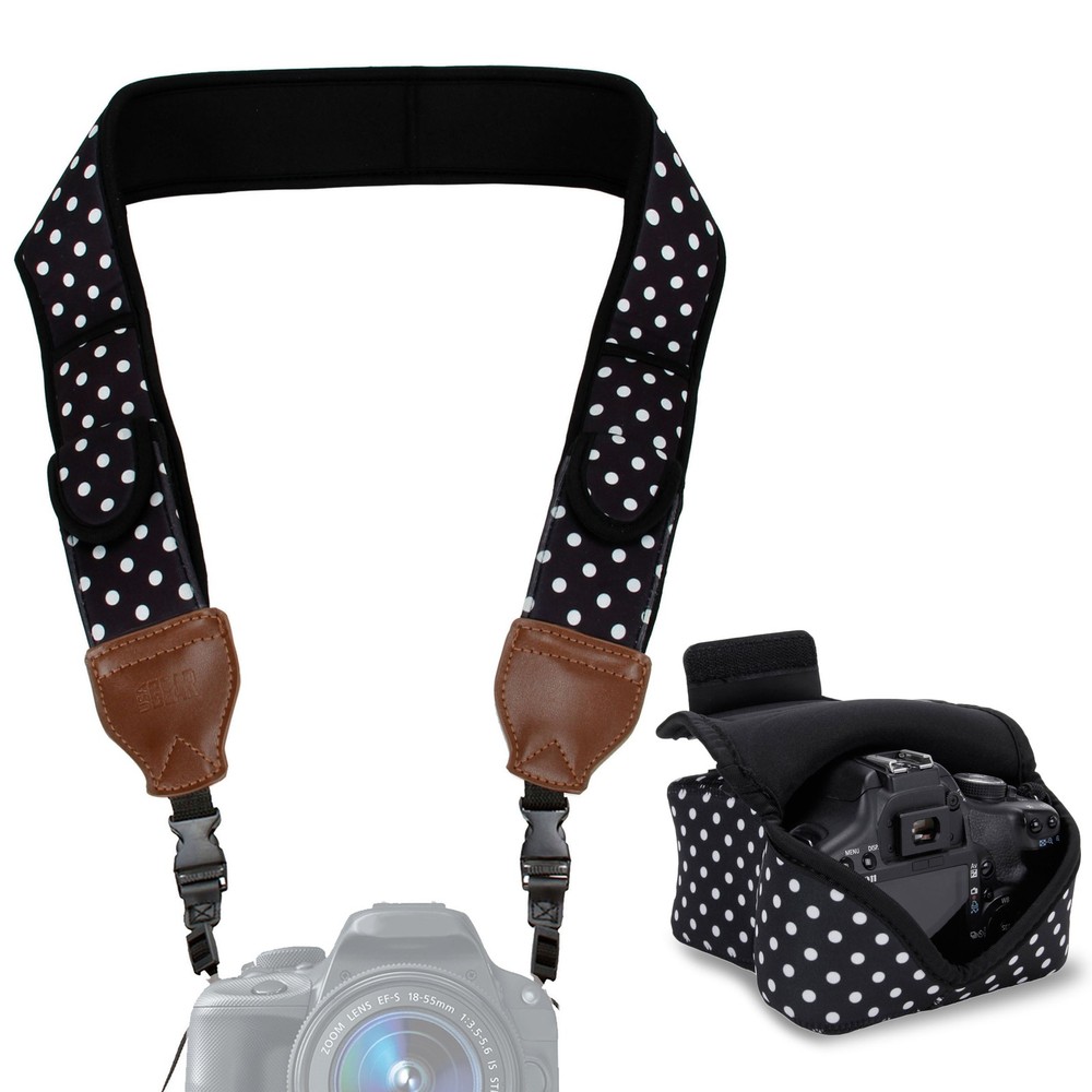 Camera Neck Strap with Accessory Storage Pockets