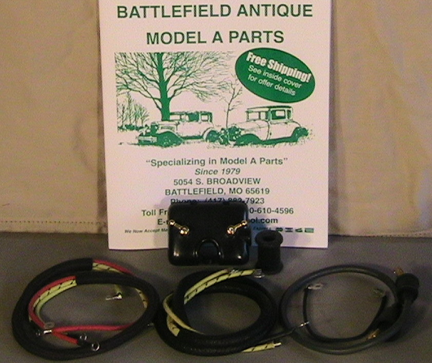 1928-1931 Ford Model A Complete Wiring Set for Engine. Includes Terminal Box