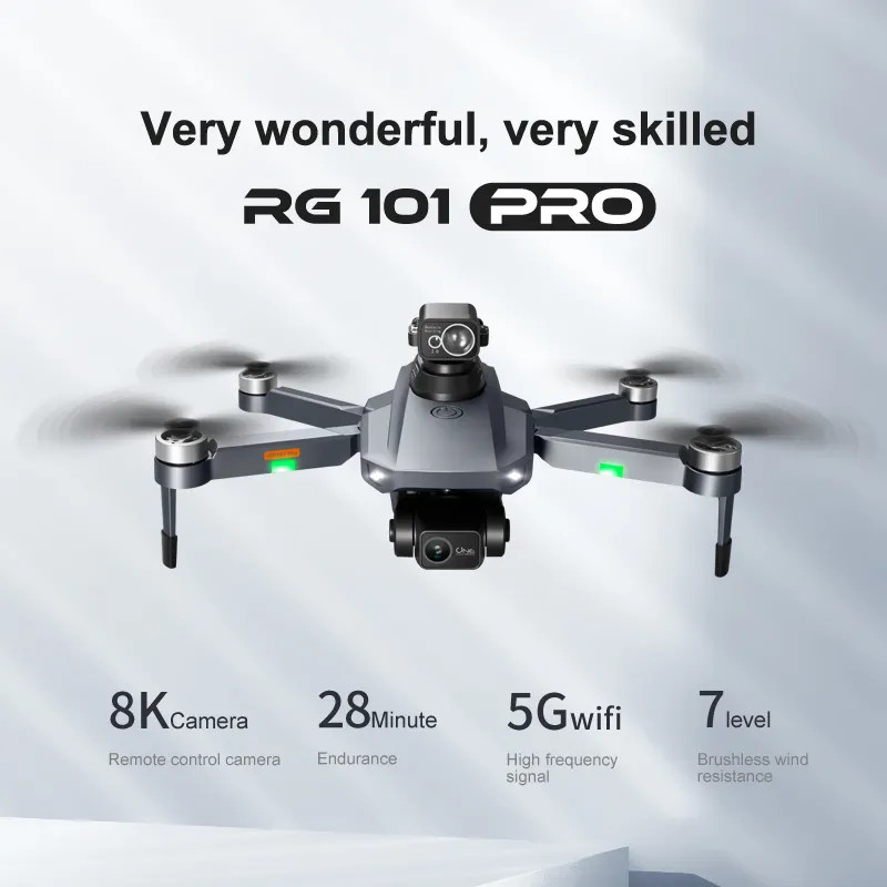 ISPEKTRUM RG101 Pro Drone 8K Camera 2-Axis Gimbal 360 Obstacle Avoidance