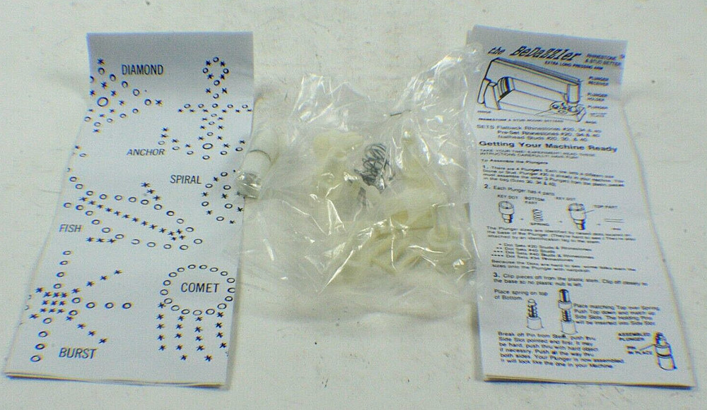 BE-DAZZLER Stud Gem Rhinestone Setting Machine Kit with Extra Accessories NICE!