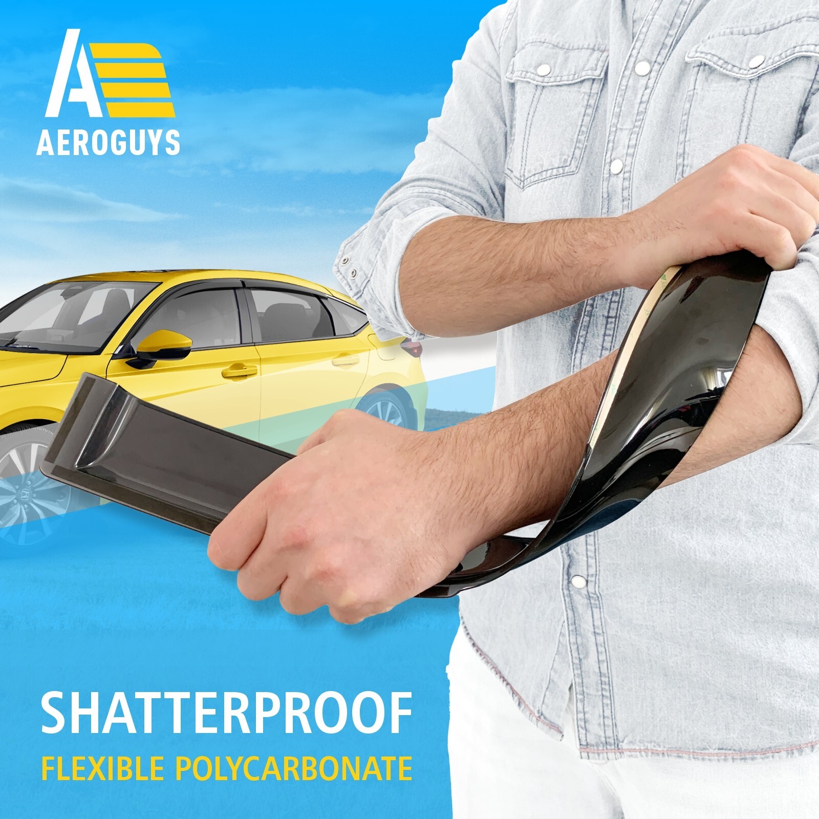 Rain Guards Vent Visors Shade for 2022-2024 Honda Civic Hatchback