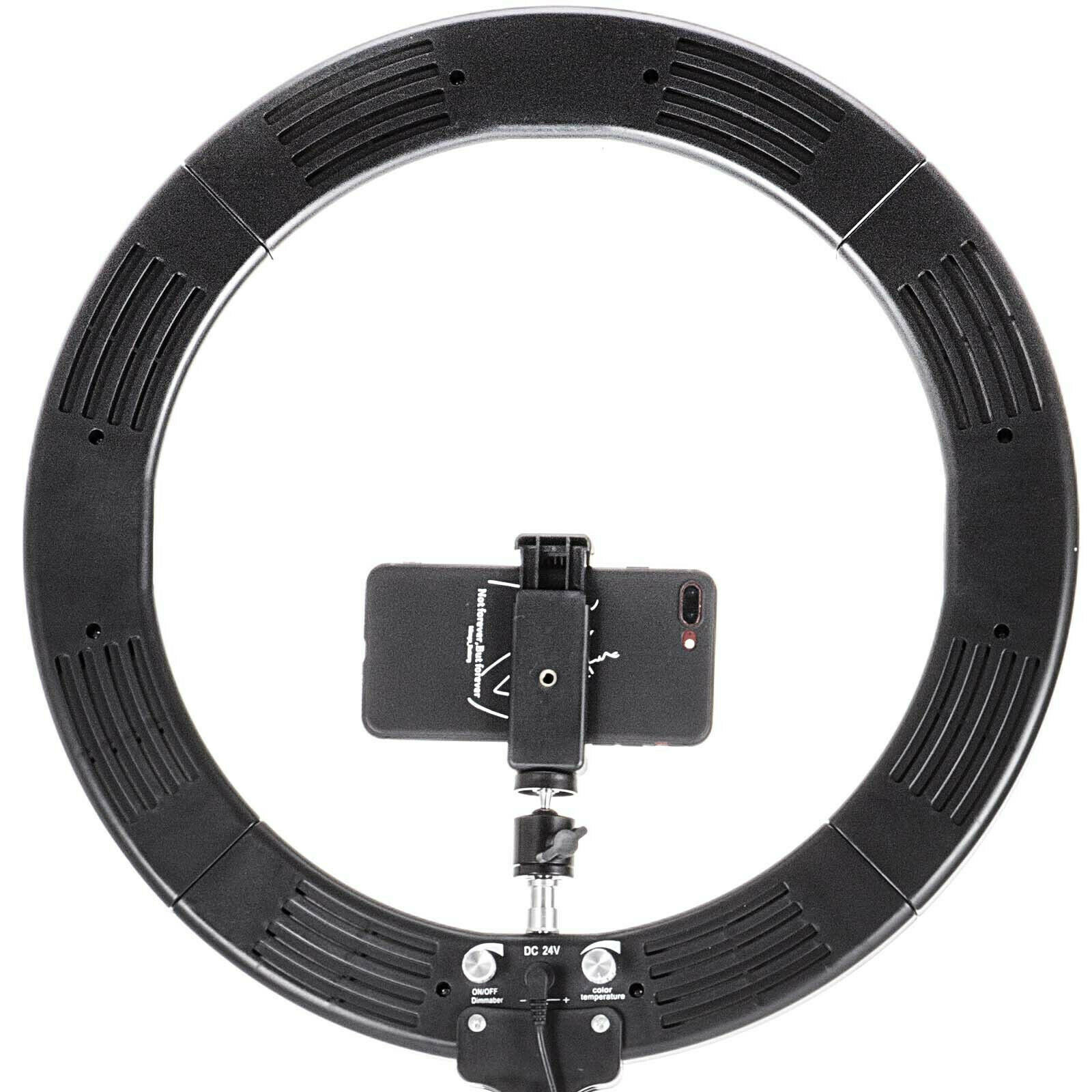 18'' LED SMD Ring Light Kit With Stand Dimmable 6500K For Camera Makeup Phone