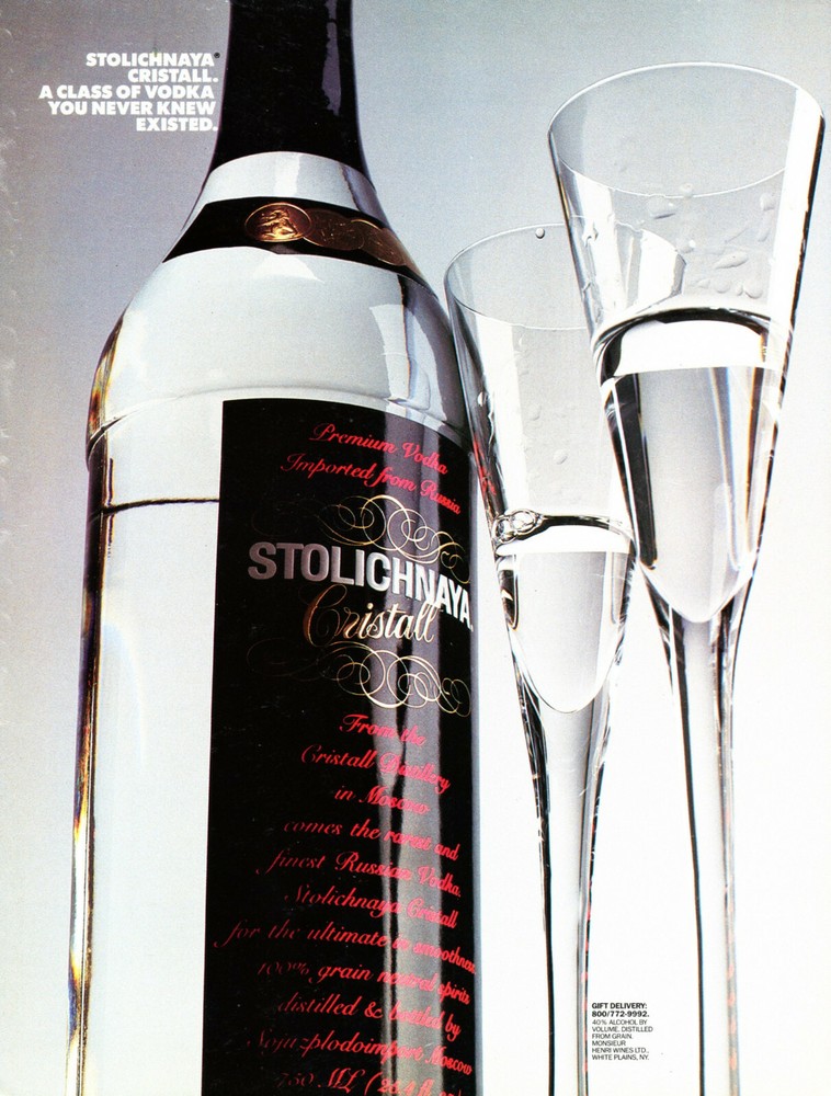STOLICHNAYA VODKA AD #2 RARE 1991 OOP