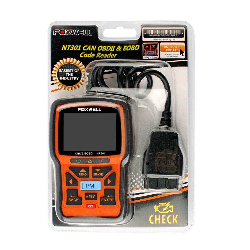 FOXWELL NT301 Automotive Car OBD2 Scanner Code Reader Engine Fault Diagnostic US