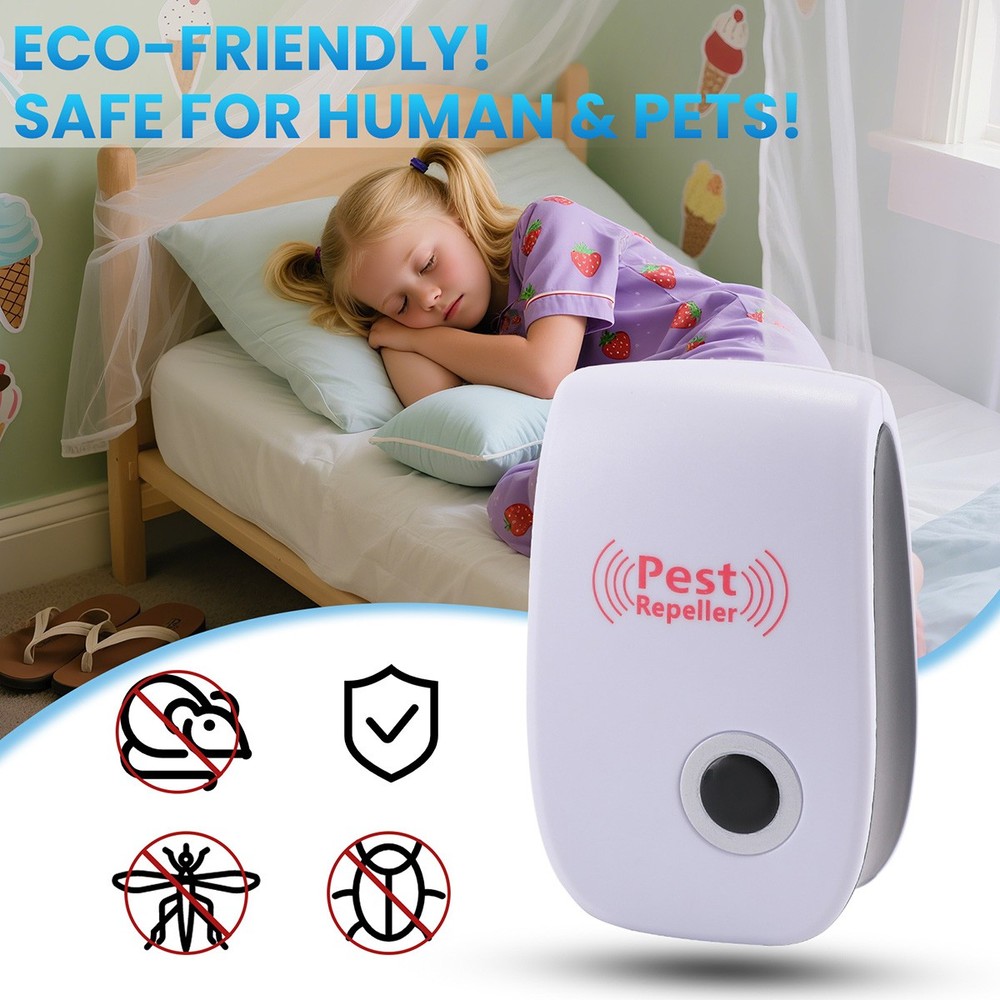 Ultrasonic Pest Repeller Plug in - Electronic Insect Mice Bug Control Defender