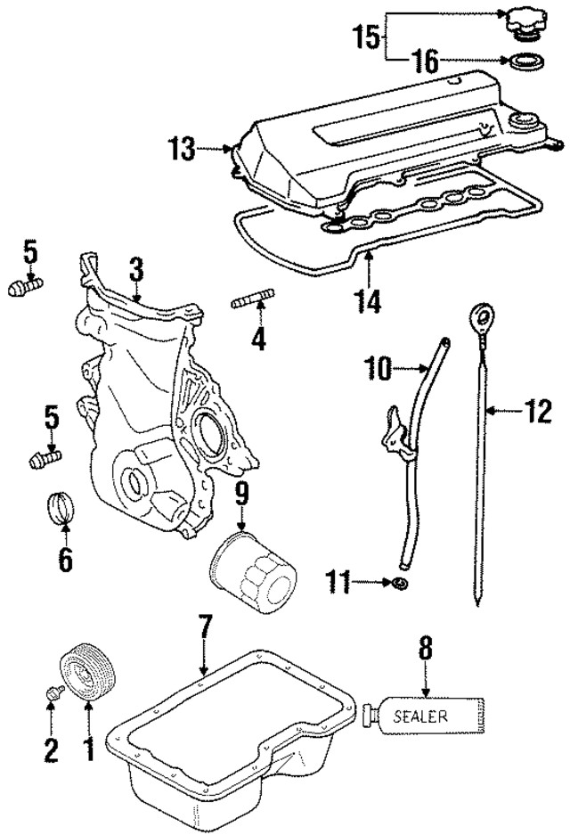Genuine GM Timing Cover Stud 94858687