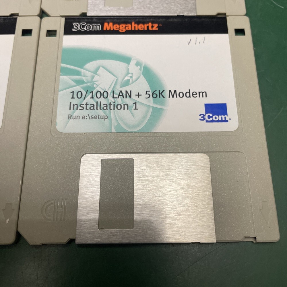 Vintage 1995 3Com Megahertz Modem Fax PC Computer Software 3.5" Floppy Disk