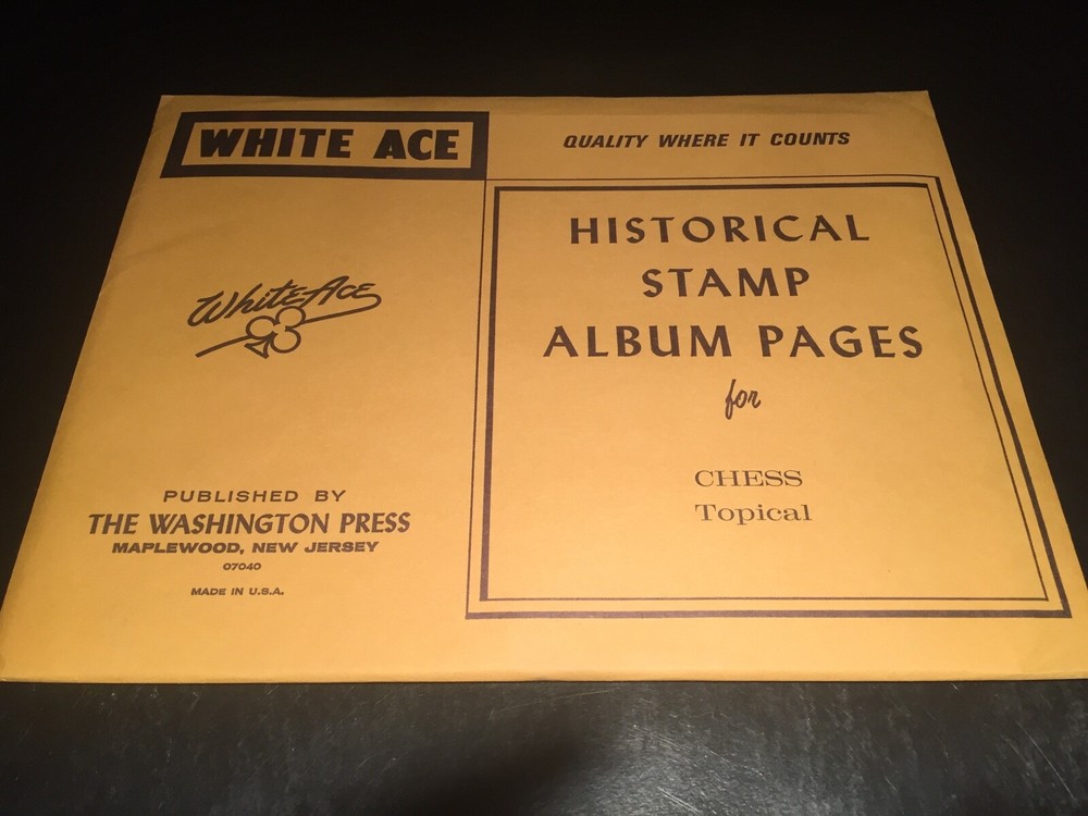 White Ace Stamp Album Supplement - Topicals- Chess - 12- Blank Pages