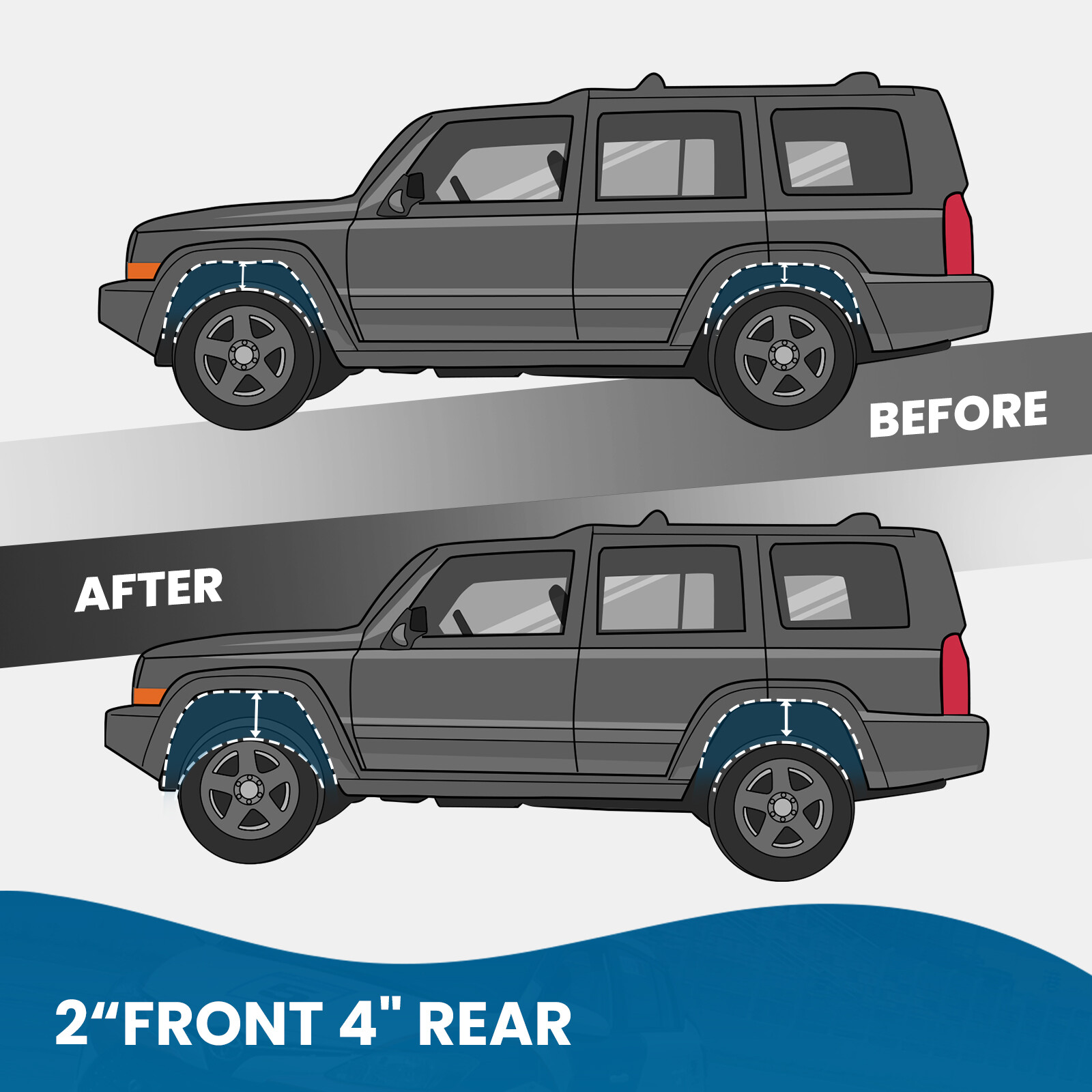 2"/4" Drop Suspension Lowering Kit For Chevy Tahoe GMC Yukon 2007-2014