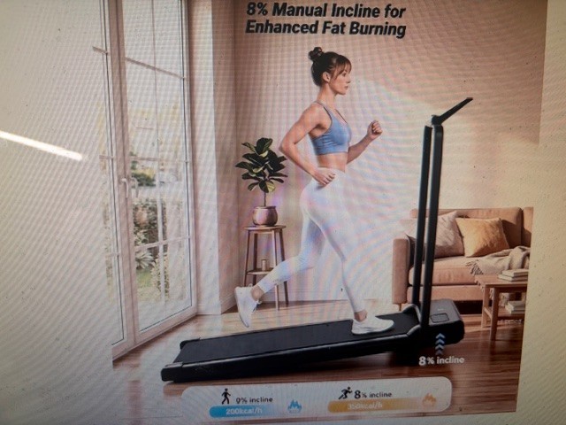 Walking Pad treadmill with incline and foldable