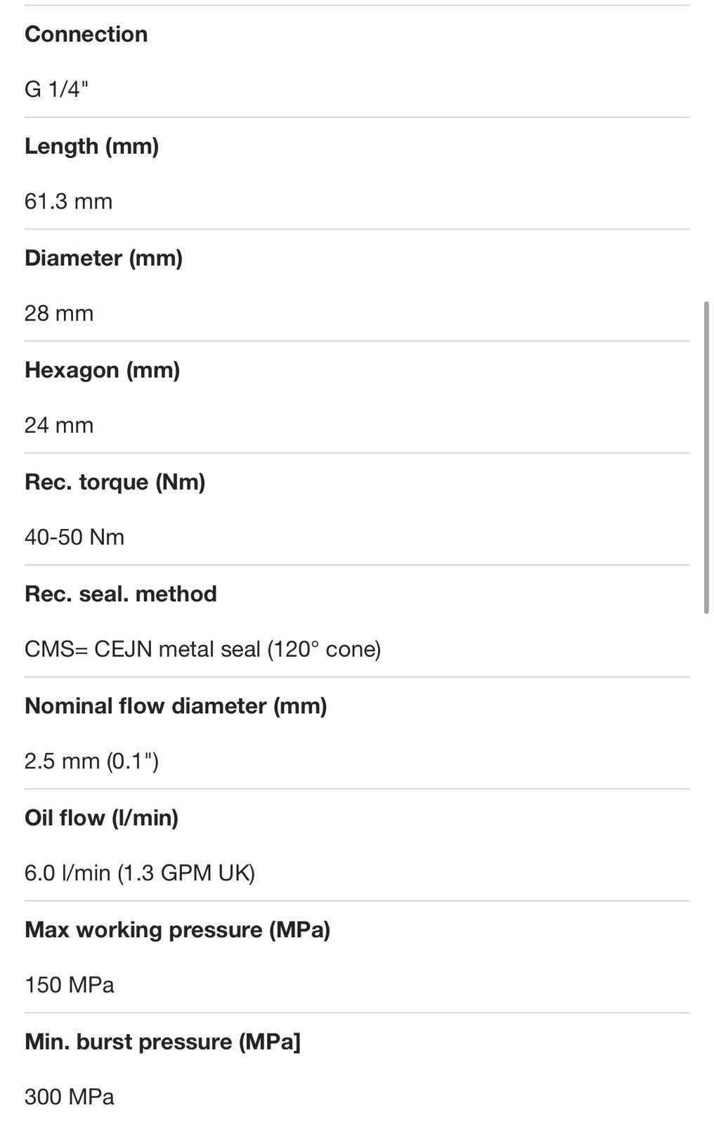 CEJN 10-116-1202 (bag of 5)