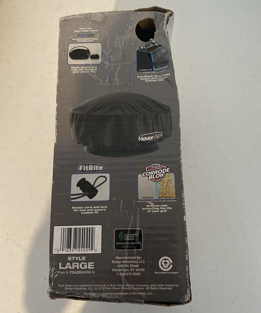 Rust-Oleum Premium ROUND Firepit Cover 38” Corrode Block Technology New Read