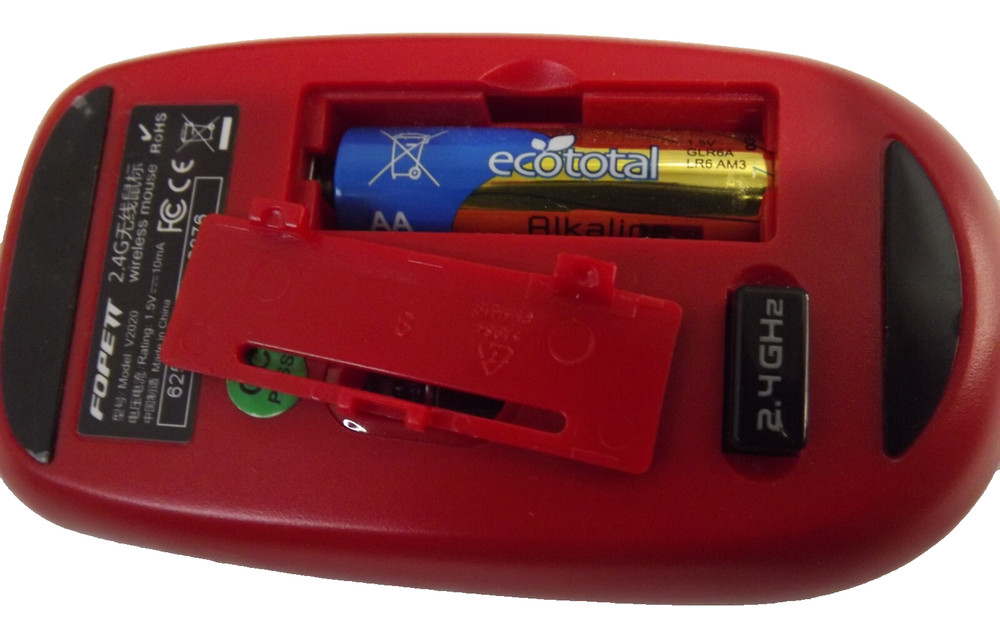 FOPEIT Wirerless Keyboard & Mouse Red/Black Mod V2020 Tested & Works