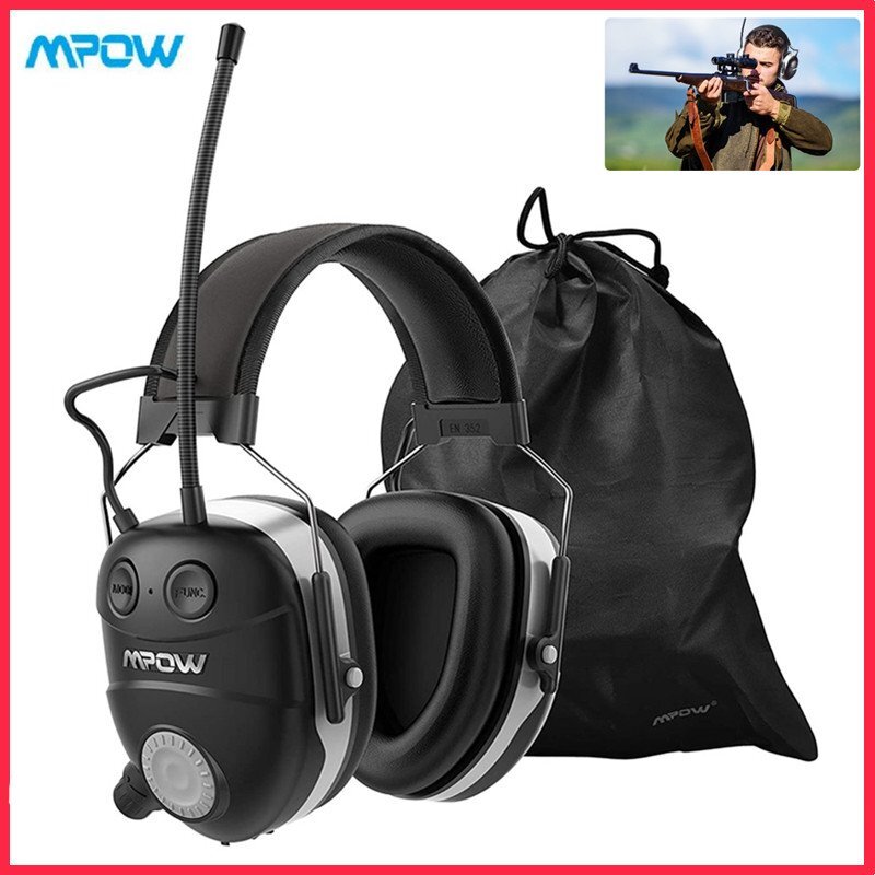 Mpow AM/FM Radio Ear Protection Headphone Bluetooth NRR 29dB Headset Ear Muffs