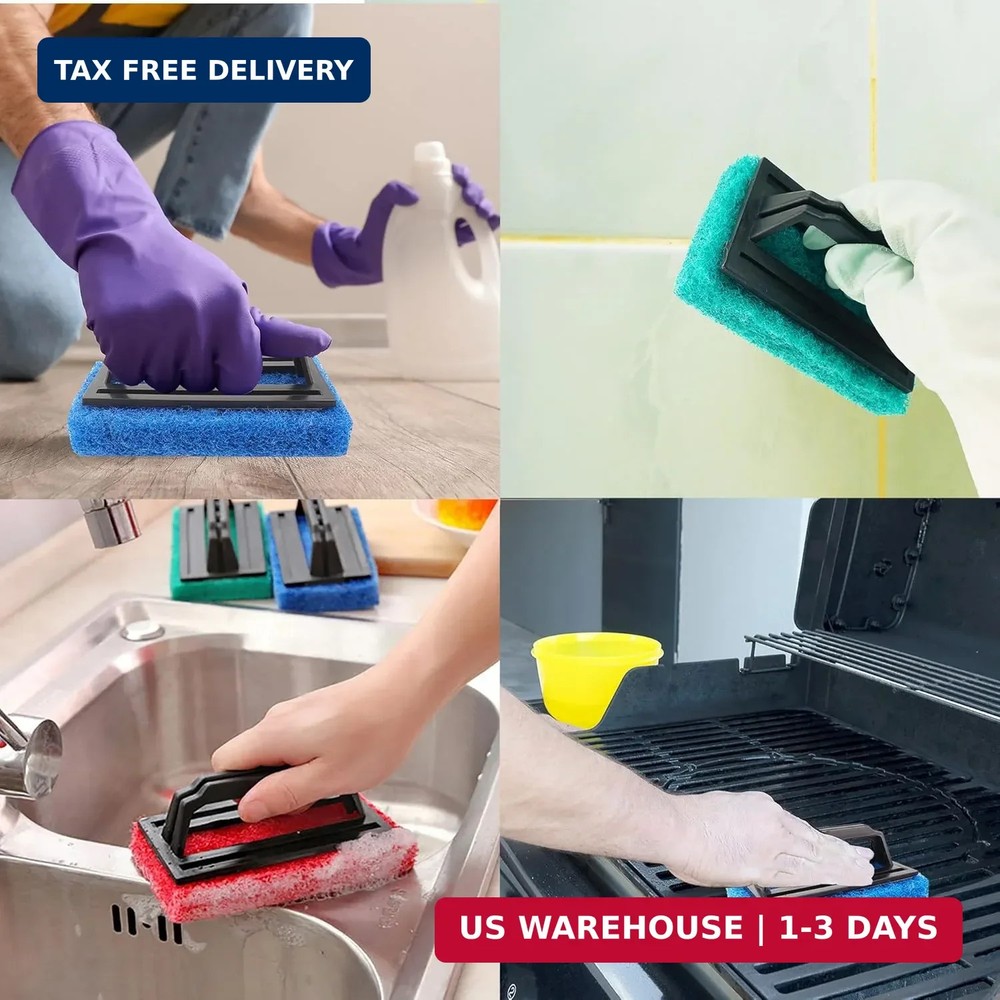 4 Pcs Screen Printing Scrub Pad, Screen Print Ink Scraper with Handle,Screen Pri