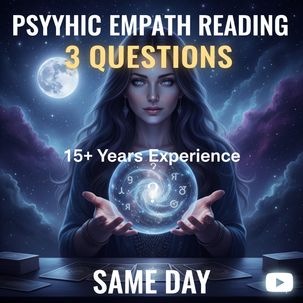 Psychic Empath Reading - 3 Question | 15+ Years Experience | Same Day