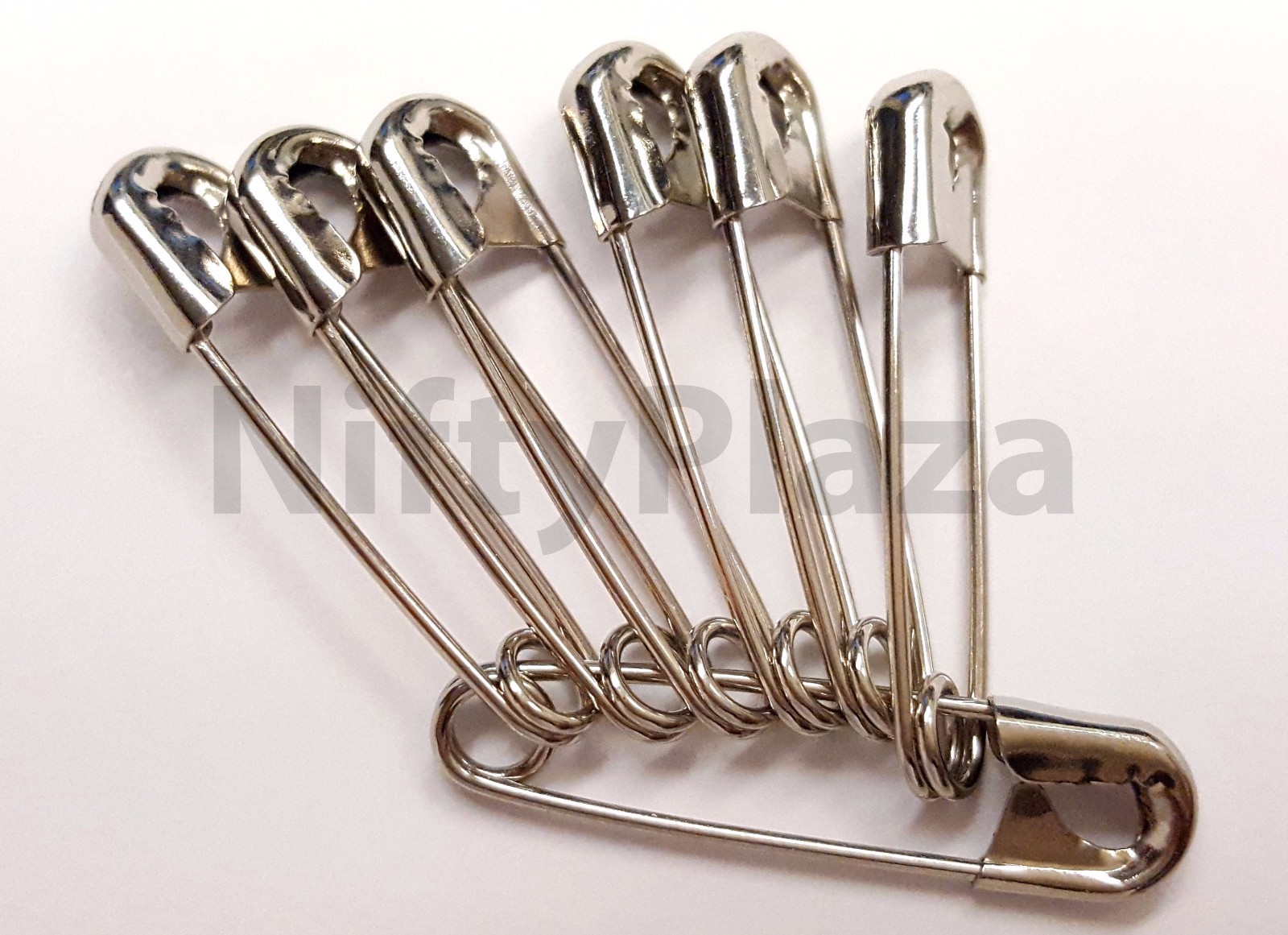 NiftyPlaza 500 Safety Pins Size 1-1/16" Heavy Duty Industrial Strength No Rust