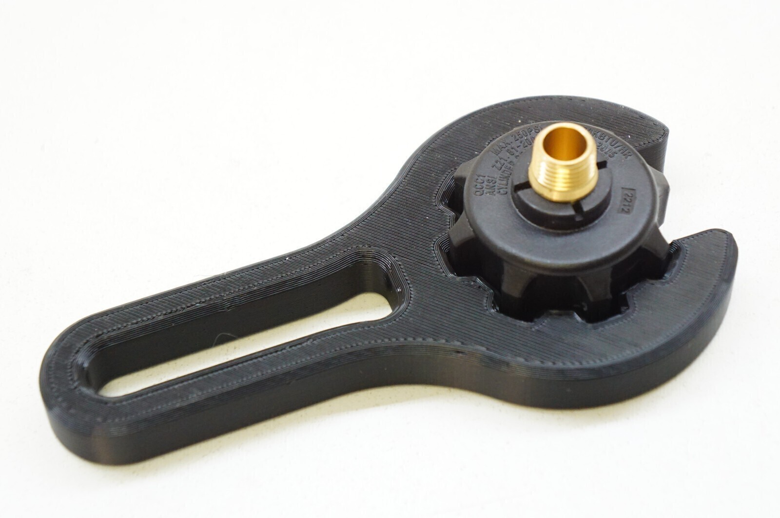 3D Wrench for QCC1 Nut Propane Tank Cylinder Fitting (8 lobe, Thin Type 1, 2")