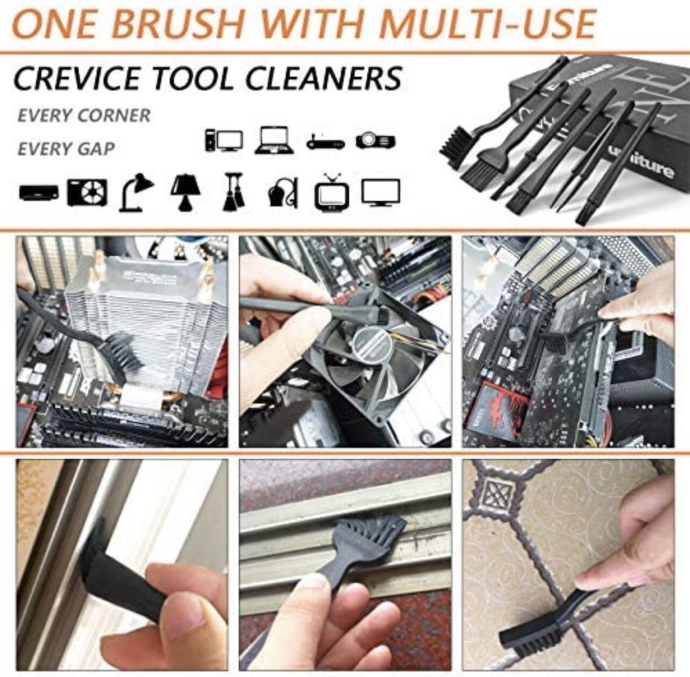 Keyboard Dust Cleaning Kit Laptop Computer 6 Brush Tool PC iPhone Macbook Camera