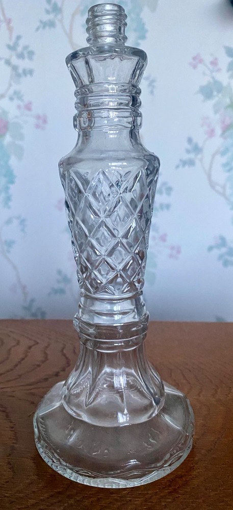 Pair 1960 Avon Bubble Bath Glass Bottles