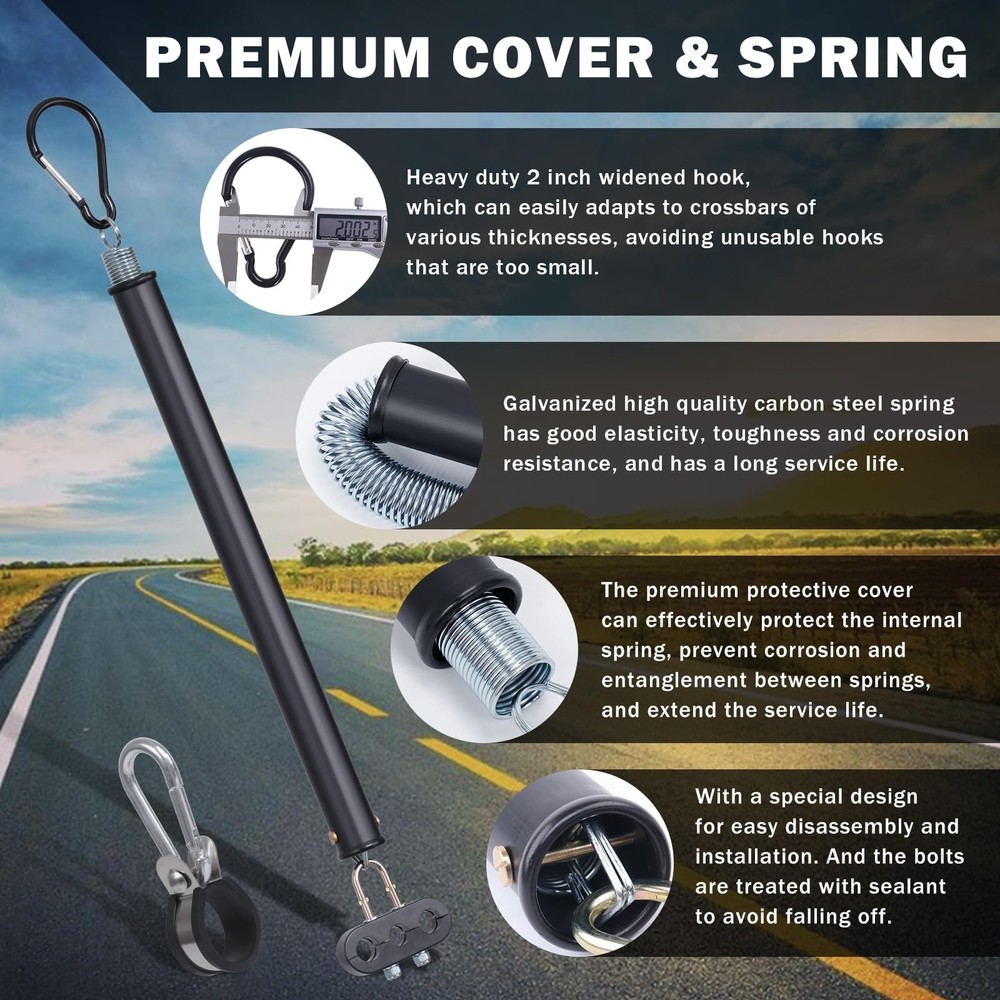 CheeMuii 16" Single 16Inch-Single-2Holders, SINGLE SPRING & 2 HOLDERS