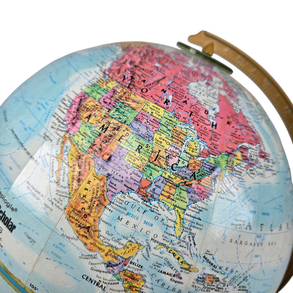 Replogle World Scholar Series 9 Inch Rotating Tabletop Topographical Globe