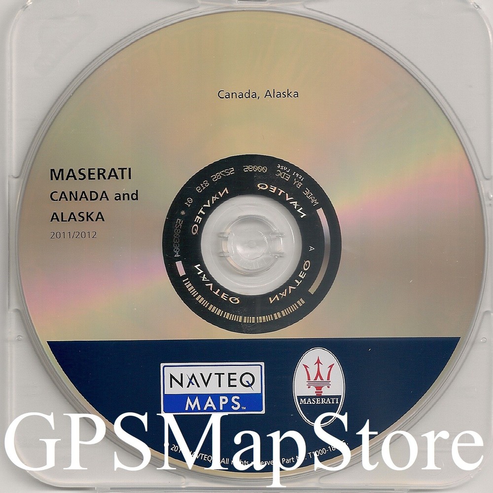 2004-2012 Maserati Quattroporte Navigation CD Alaska Canada Map 2011/2012 Update