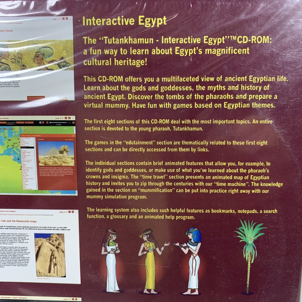 Interactive Egypt: Tutankhamun PC and Mac CD-ROM Educational History King Tut