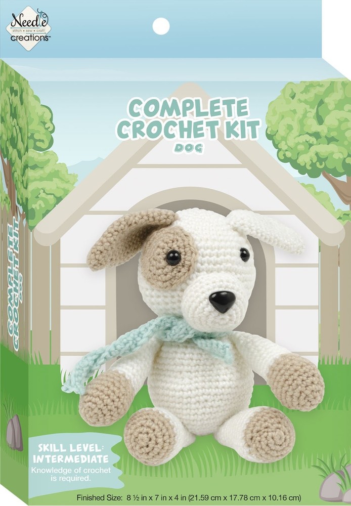 Fabric Editions Needle Creations Crochet Kit-Dog