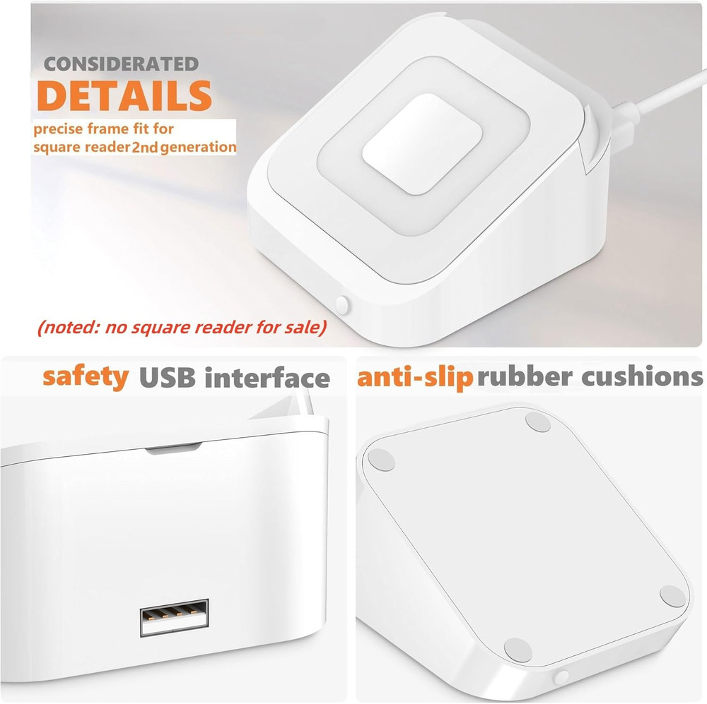 Square Dock for Square Reader 2Nd Generation, Holder Stand for Square Card Reade