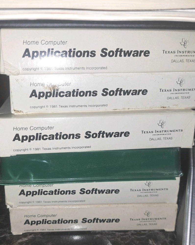 1980s Texas InstrumentsTI-99/4A Vintage Home Computer. Software Modules, Manuals