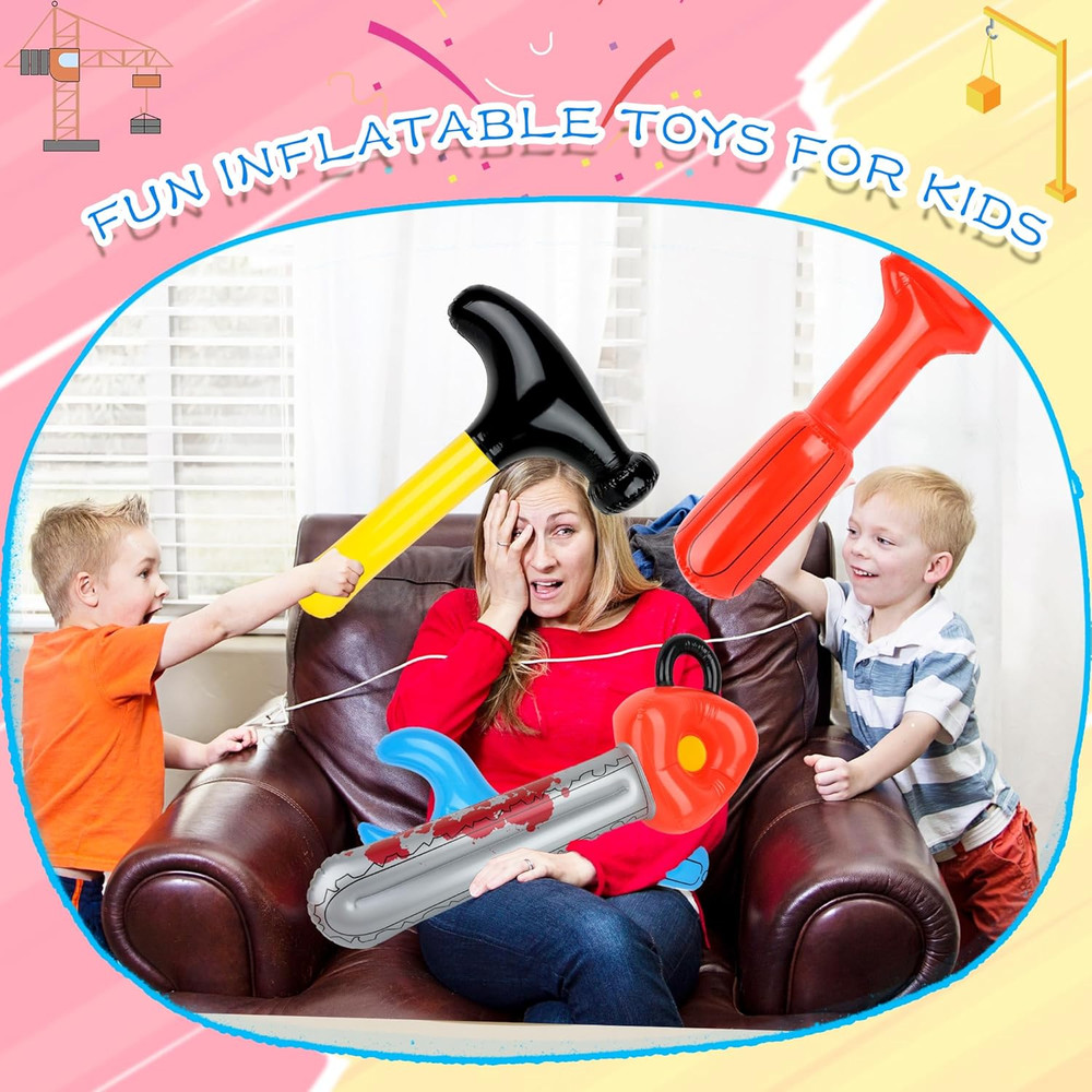 4 Pack Inflatable Tool Set Include Inflatable Hammer Inflatable Wrench Inflatabl