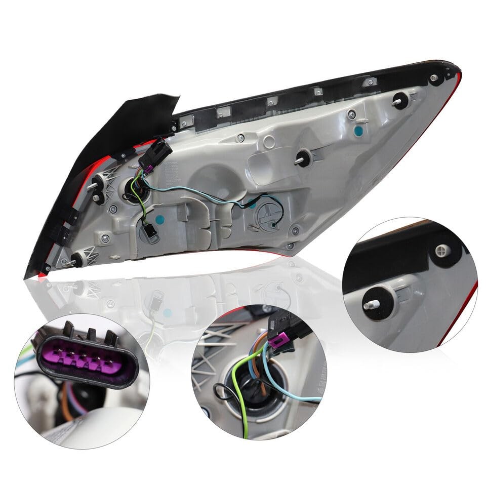 2014-2016 LaCrosse LED Tail Light Chrome Housing Red Lens Left Driver Side