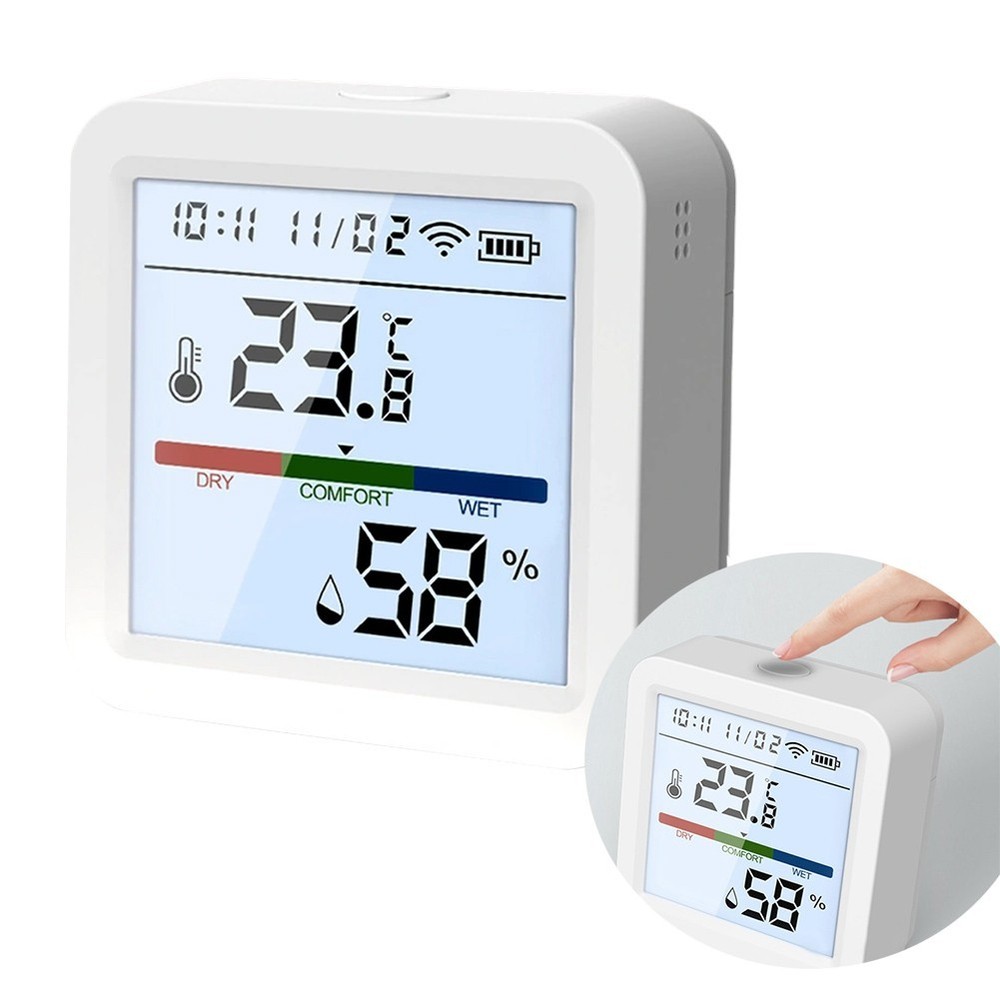 Hygrometer Thermometer Designed for Easy Visibility in Low Light Conditions