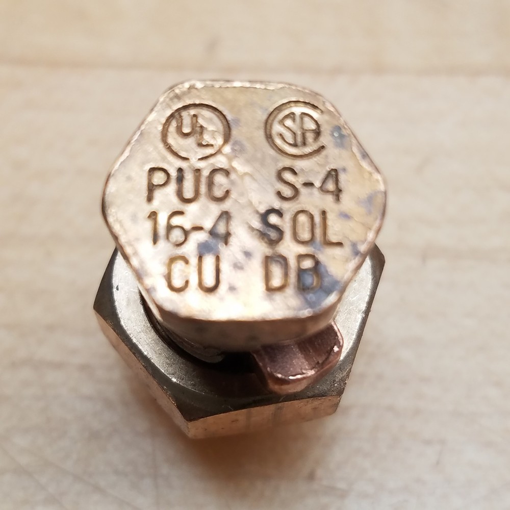 Penn-Union S-4 Copper Split Bolt, 16-4 SOL - NEW