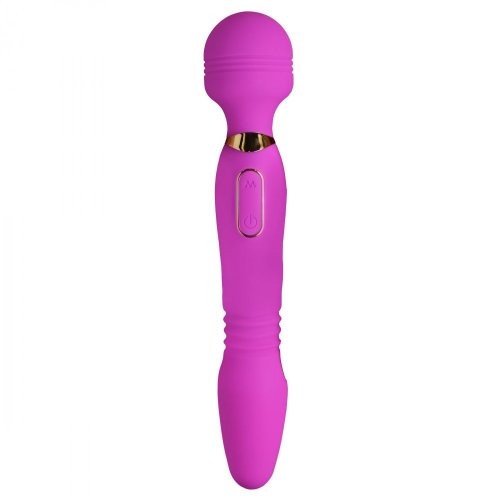 Ultra Thrust-Her Deluxe Double Ended Thrusting and Vibrating Silicone Wand