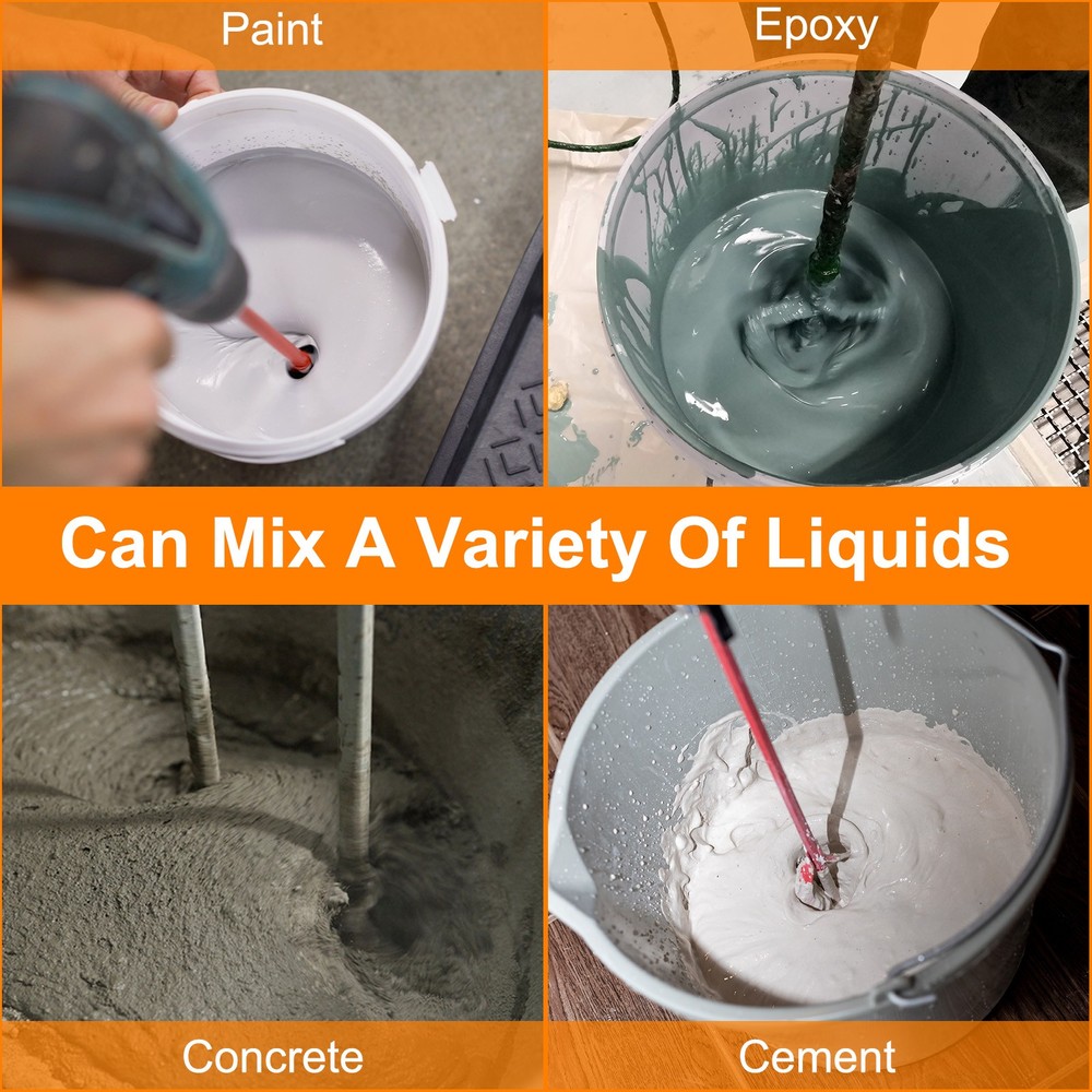 Concrete Mixing Paddle Paint Mixer Drill Attachment Cement Tools
