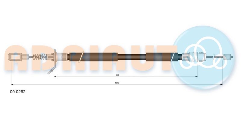 Cable Pull, parking brake ADRIAUTO 09.0262