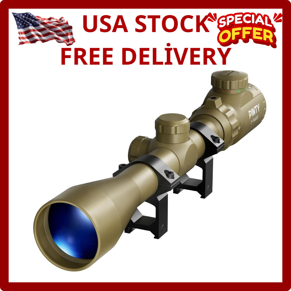 3-9X40 Red Green Rangefinder Illuminated Optical Rifle Scope