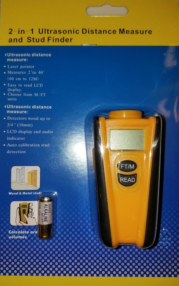 Ultrasonic Digital Distance Tapeless Pointer Range and Stud Finder